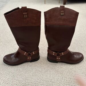 Tommy Hilfiger Girls Brown Riding Boot Sz 4